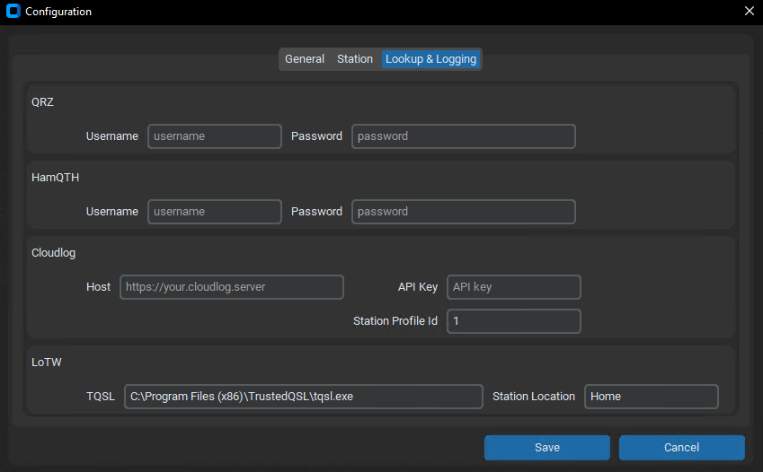 Logging and Lookup services