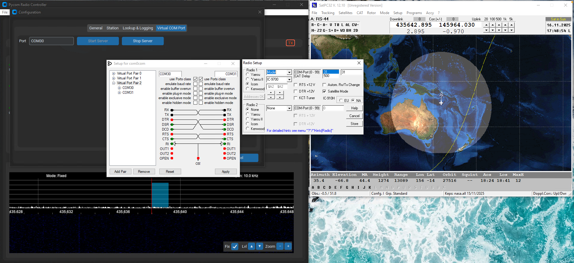 SatPC32 setup Screenshot