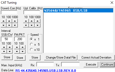 SatPC32 doppler interval Screenshot