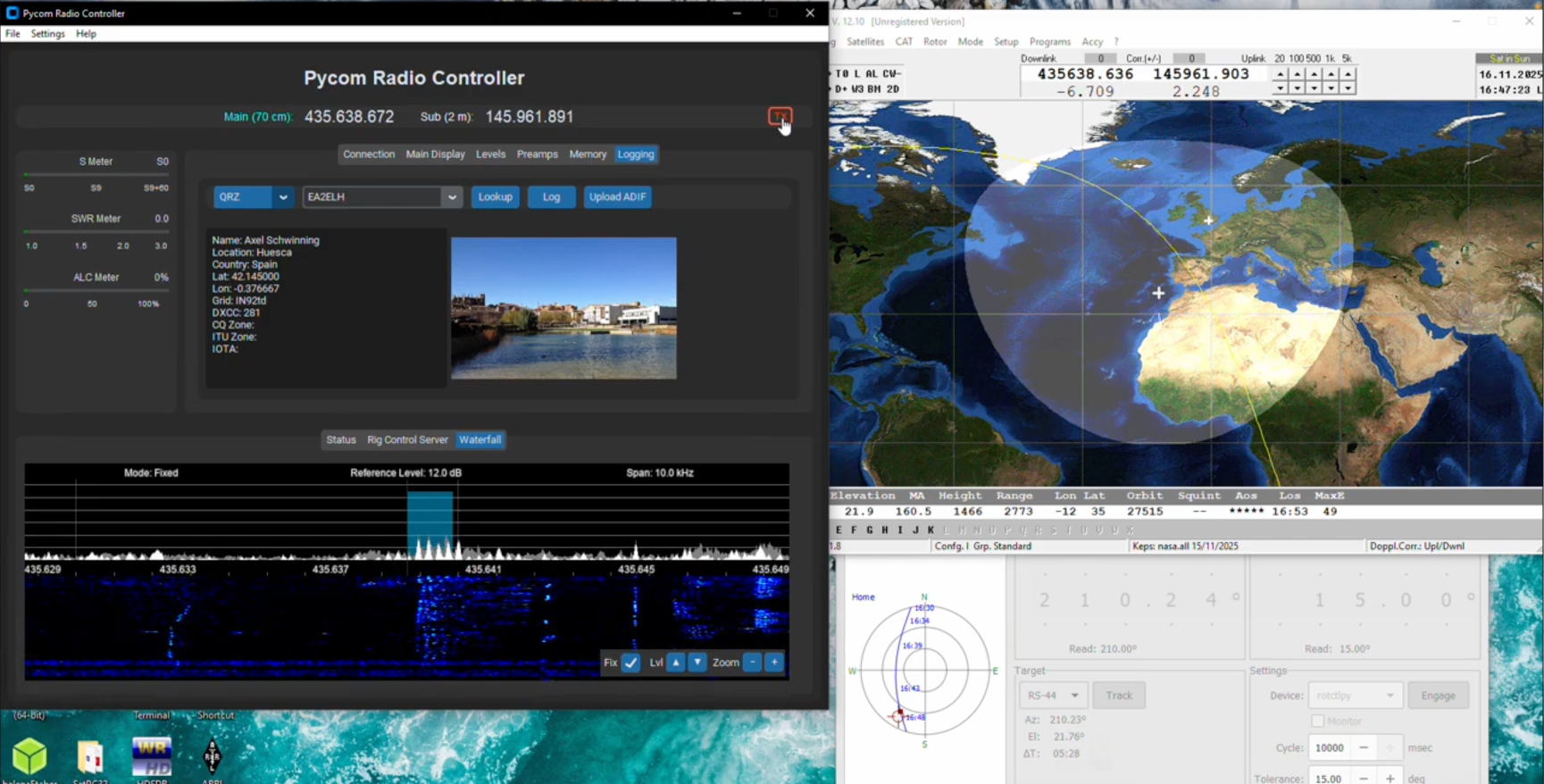 SatPC32 integration Screenshot