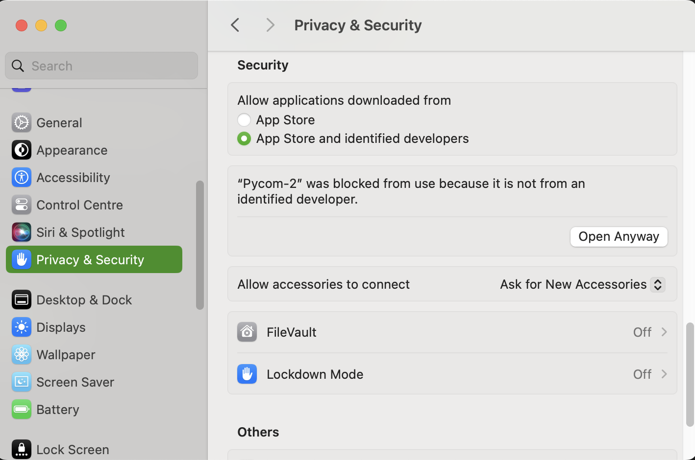 Pycom Radio Controller Interface