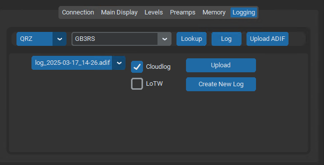 Upload Log Screenshot